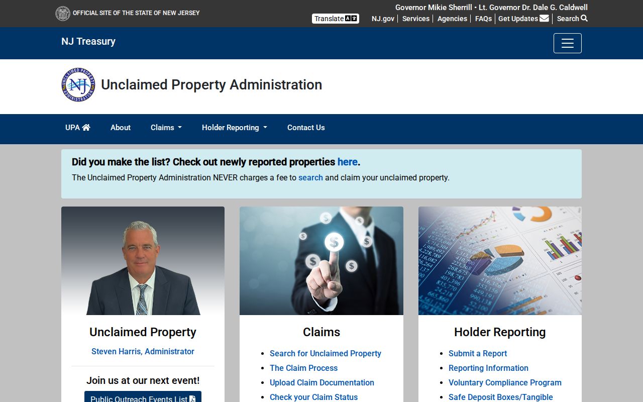 Passaic County residents directory New Jersey unclaimed property search
