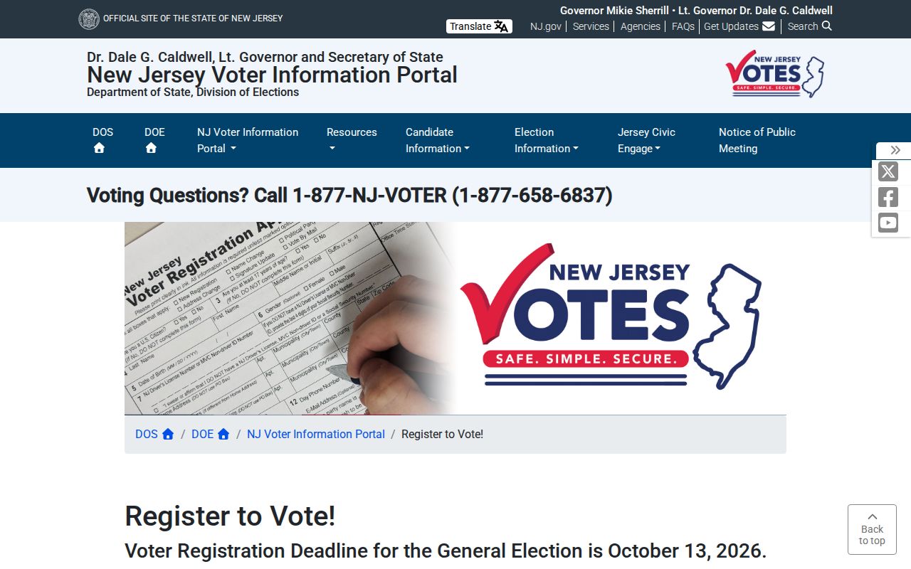 Passaic County residents directory New Jersey voter-registration hub